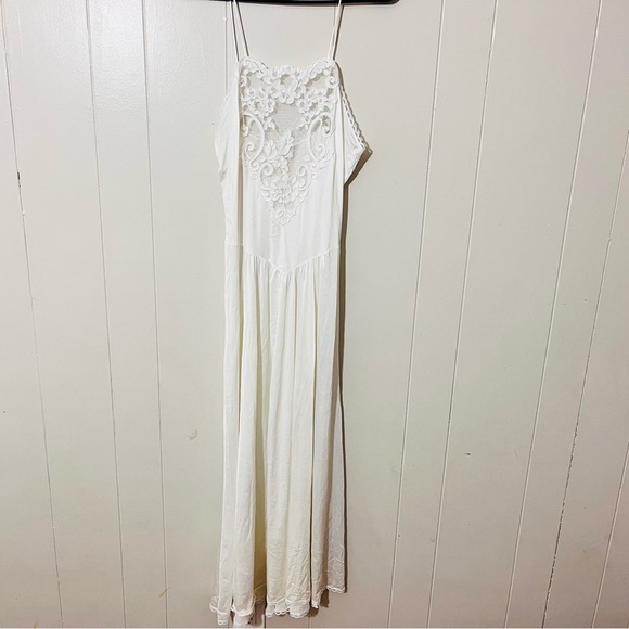 Vintage VICTORIA’S SECRET Gold Label Ivory Lace Maxi Slip Dress Nightgown Size S - Picture 1 of 10